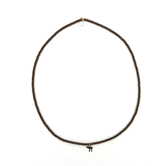 BRACELET-COLLIER 2 en 1 (3 TOURS F CHOCOLAT HAI GOLD)