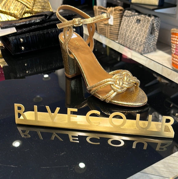 SANDALES 111 CUIR CRAQUELE GOLD
