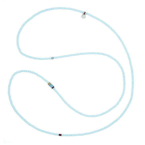 BRACELET-COLLIER 2 en 1 (6 TOURS F BLEU CIEL JOANNA)