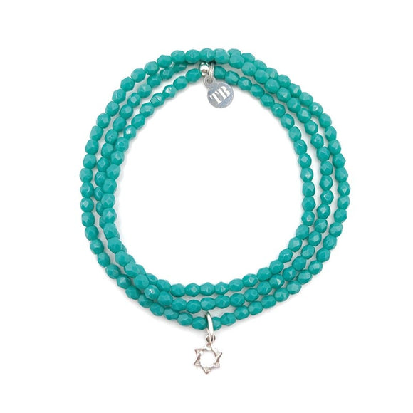 BRACELET-COLLIER 2 en 1 (3 TOURS F TURQUOISE PERSIAN MAGUEN)