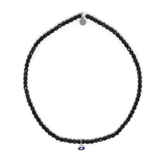 BRACELET-COLLIER 2 EN 1 (2 TOURS ADO ET F NOIR MATAKI)