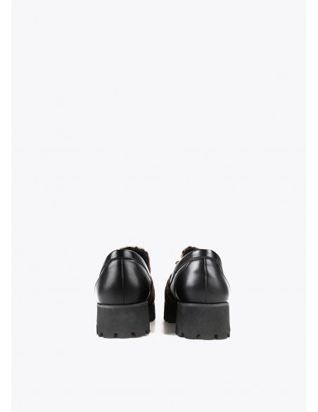 Mocassin LC avec diamants et poils d'animaux Lola Casademunt