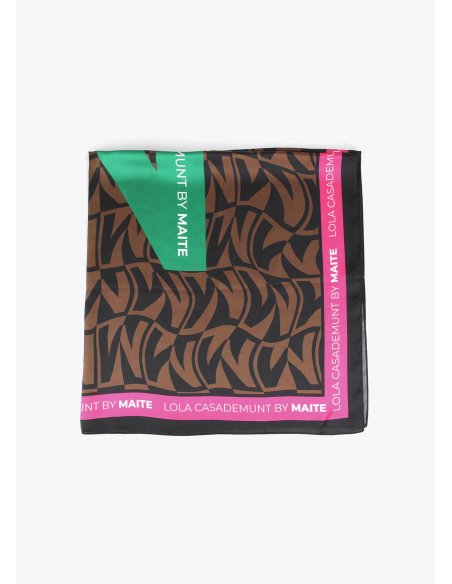 Écharpe marron et noir Lola Casademunt