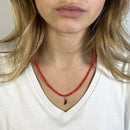 BRACELET-COLLIER 2 en 1 (3 TOURS F ROUGE PLUME NEW)-3