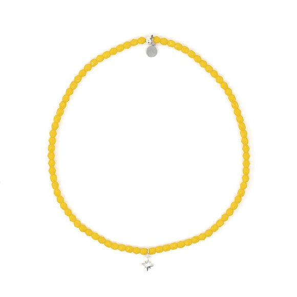 BRACELET-COLLIER 2 en 1 (2 TOURS ADO ET F JAUNE POLAIRE)