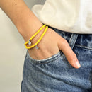 BRACELET-COLLIER 2 en 1 (2 TOURS ADO ET F JAUNE POLAIRE)-4
