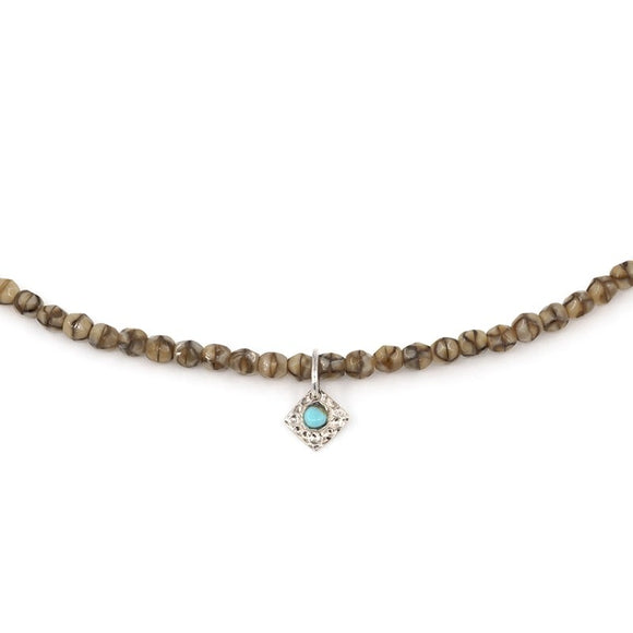 BRACELET-COLLIER 2 en 1 (3 TOURS F CARAMEL SHAMAN)