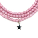 BRACELET-COLLIER 2 en 1 (3 TOURS F ROSE STAR)-2