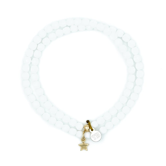 BRACELET-COLLIER 2 en 1 (2 TOURS ADO ET F BLANC STARDUST GOLD)