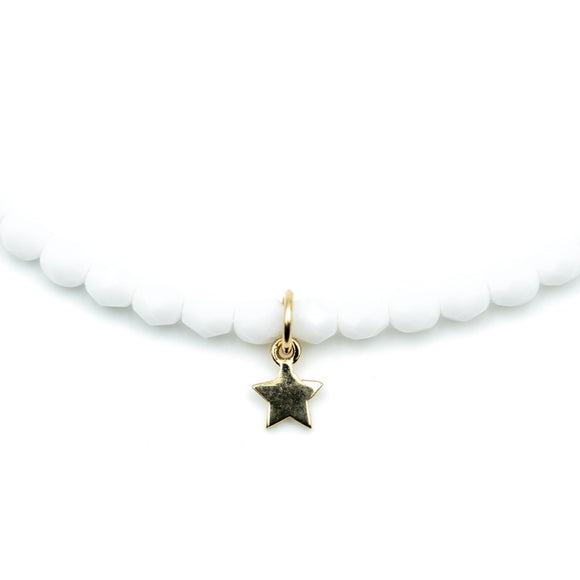 BRACELET-COLLIER 2 en 1 (2 TOURS ADO ET F BLANC STARDUST GOLD)