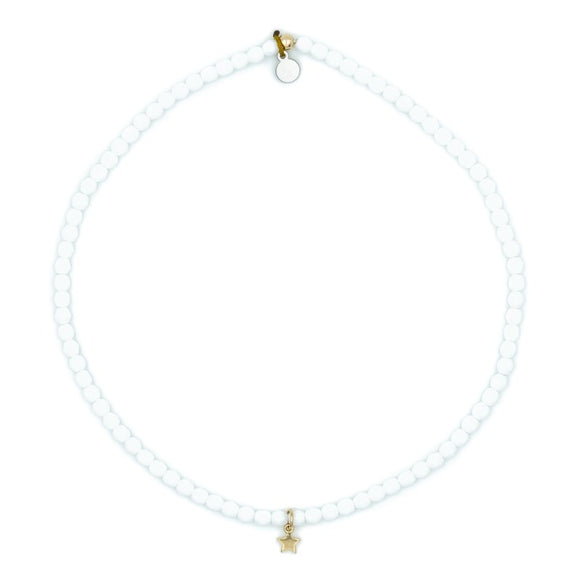 BRACELET-COLLIER 2 en 1 (2 TOURS ADO ET F BLANC STARDUST GOLD)