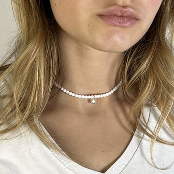 BRACELET-COLLIER 2 en 1 (2 TOURS ADO ET F BLANC STARDUST GOLD)