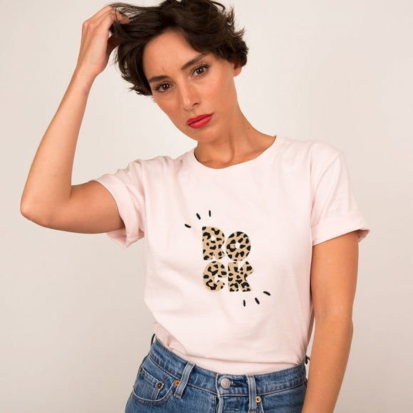 T-Shirt Rock Léopard Rose FAUBOURG 54