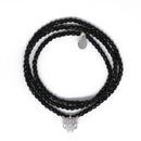 BRACELET-COLLIER 2 en 1 (3 TOURS F NOIR MAT TIGRE)-5