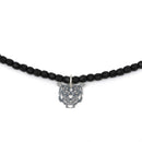 BRACELET-COLLIER 2 en 1 (3 TOURS F NOIR MAT TIGRE)-2