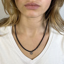 BRACELET-COLLIER 2 en 1 (3 TOURS F NOIR MAT TIGRE)-4