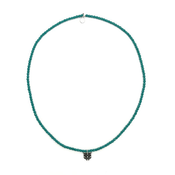 BRACELET-COLLIER 2 en 1 (3 TOURS F TURQUOISE PERSIAN TIGRE)