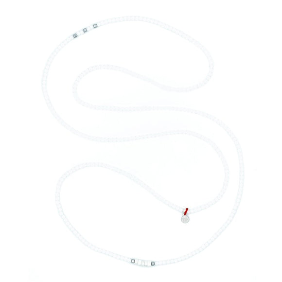 BRACELET-COLLIER 2 en 1 (6 TOURS F BLANC VIR)