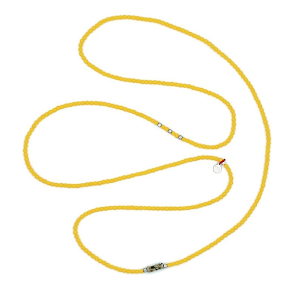 BRACELET-COLLIER 2 en 1 (6 TOURS F JAUNE VIR)
