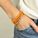 BRACELET-COLLIER 2 en 1 (6 TOURS F ORANGE VIR)-1