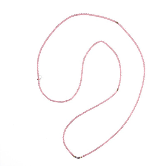 BRACELET-COLLIER 2 en 1 (6 TOURS F ROSE VIR)